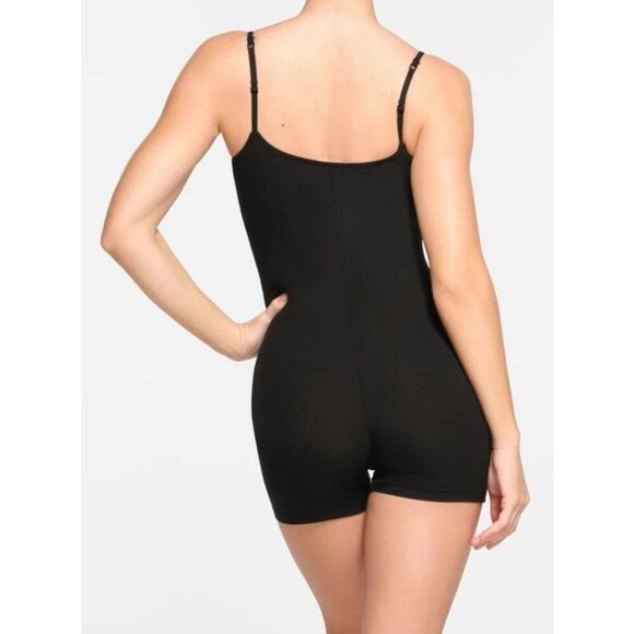 SKIMS OS-MDT-2695 Women's Sz XL Onyx Black Soft Lounge One-Piece Bodysuit - Picture 10 of 10